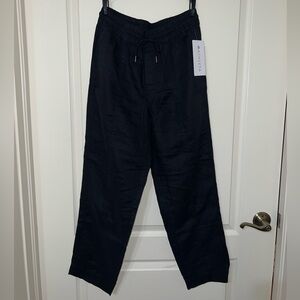 NWT Athleta Retreat High Rise Linen Ankle Pant